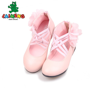  莱蒙春季新款童鞋真皮女童单鞋绣花高邦皮鞋儿童皮凉鞋时尚公主鞋