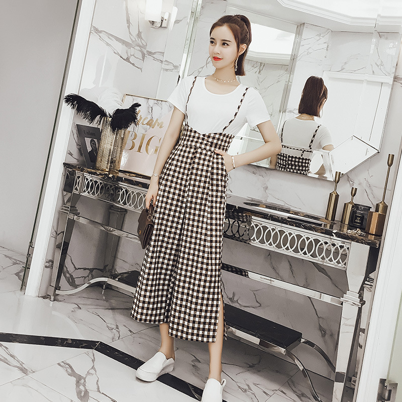 2019夏季新款女装时尚气质韩版新潮时尚T恤+修身吊带阔腿裤两件套|msdalam kategori Pakaian Dalam/seluar dalam lelaki/tracksuit, Sling/Vest/baju-T - dari Buy2taobao.com untuk memberikan perkhidmatan ejen Taobao profesional membeli