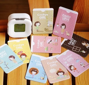  七七家 韩版卡通公交卡套可爱银行卡包双面卡夹身份证套证件套