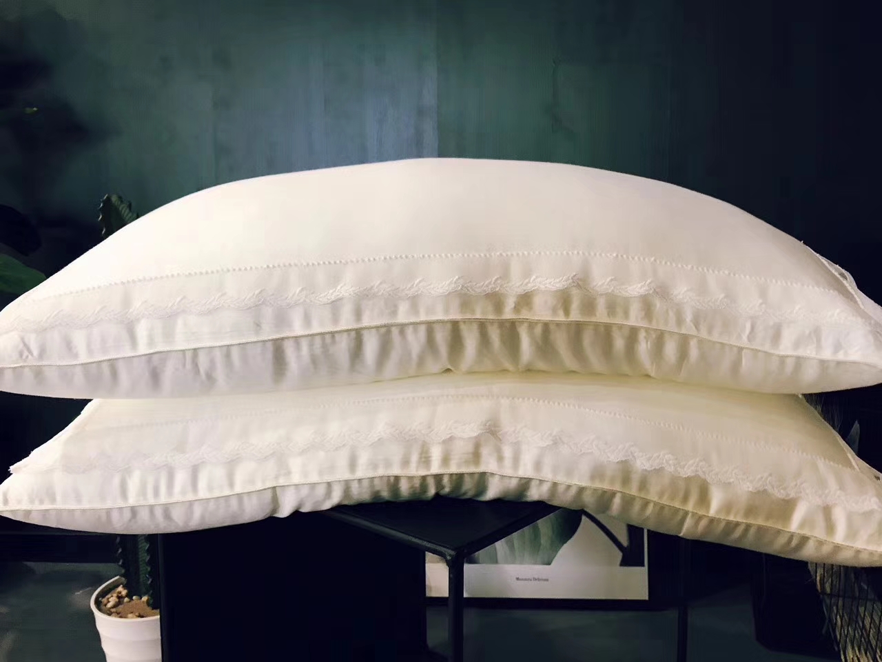 Cotton high-grade milk fibre Lace Pillow core adult Neck Pillow Pillow soft comfortable pillowin the Bedclothes , Pillow/Pillow/Pillow/Cervical pillow category - from Buy2taobao.com to provide professional Taobao agent buy service