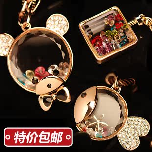  七彩水晶精灵 正品小熊小鱼香水 韩版饰品 长款项链 毛衣链