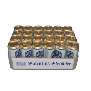  德国瓦伦丁纯小麦啤酒 白啤酒500ml*24听整箱装 新酒特价包邮