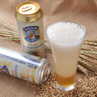  瓦伦丁小麦啤酒 德国原装白啤酒500ml听装 买24听包邮