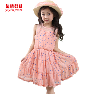  童装女童夏季新款儿童连衣裙韩版女童裙子女童雪纺公主裙