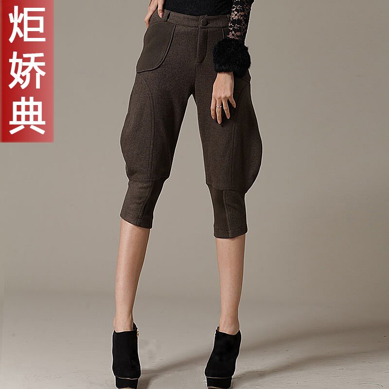 3春季新款靴裤五分裤原创设计个性毛呢<em>面料</em>特