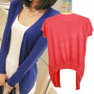 2013 spring sweet skinny Joker Cardigan women's knit sweater back waist buckle-free sun protection shirts clothing jackets
