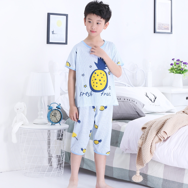 summer Short sleeved Pants children pure cotton pajamas Big boy baby men and women Child TSUMUGI Home Furnishing Cotton Children's clothingin the Children/Baby/Family fitted , Children tracksuit , Home service package category - from Buy2taobao.com to provide professional Taobao agent buy service