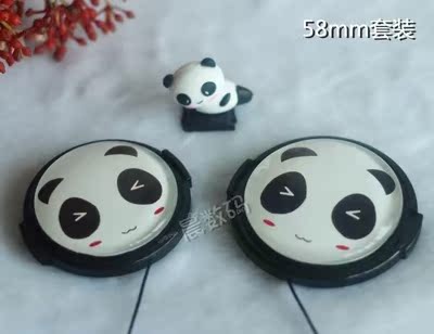 壹晨定制 58mm 原創 可愛卡通熊貓鏡頭蓋+熱靴套裝 富士微單尼康在類目 3C數碼配件, 單反/單電相機配件, 鏡頭附件, 鏡頭蓋中 - 來自Buy2taobao.com提供專業的淘寶代購服務