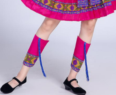 Hmong dance Leggings Zhuang clothing Stage costumes Tujia Yi tassels Leggings Women's wear Accessories Leg warmersin the Arts and crafts , Folk arts and crafts Features , Embroidery category - from Buy2taobao.com to provide professional Taobao agent buy service