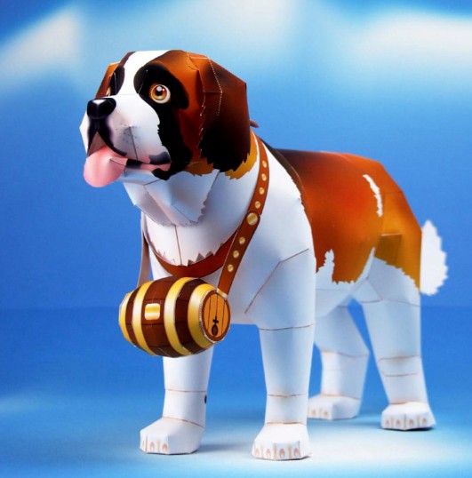 DIY手工拼装立体纸质模型 圣伯纳犬 动物狗 3D纸模折纸儿童玩具|ruв категории игрушка/коляска/головоломка/блоки/модель, статическая модель, другие модели игрушки - от Buy2taobao.com для оказания профессиональной услуги покупки агента Taobao