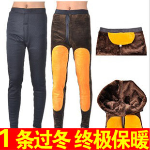  保暖王黄金甲男士保暖裤男加厚加绒裤冬款大码棉裤男三层护膝护腰