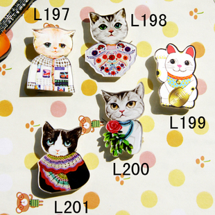  热门亚克力徽章 最新款日本原宿徽章胸针 超可爱饰品猫咪控爱猫猫