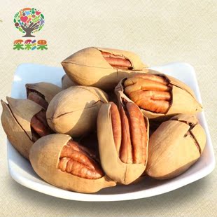  【采彩果】坚果零食 特中碧根果长寿果 美国山核桃118g×4袋 包邮