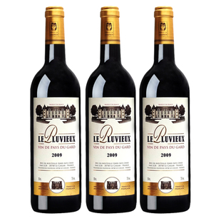  法国进口乐谷城堡赤霞珠干红葡萄酒 法国红酒 进口红酒 葡萄酒3支