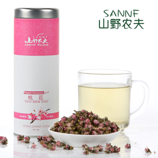  山野农夫花草茶 特级桃花干桃花茶 年新花 罐装 正品包邮
