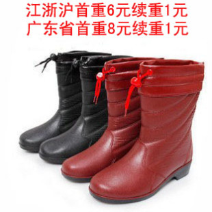  特价 时尚保暖雨靴时装款水靴 冬款棉雨靴 加毛水鞋经典女款雨鞋