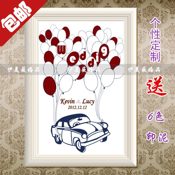 婚礼指纹签到树/指纹签到画/指纹树/创意指纹嘉宾签名册 ZWS-40 婚礼指纹签到树/指纹签到画/指纹树/创意指纹嘉宾签名册 ZWS-40