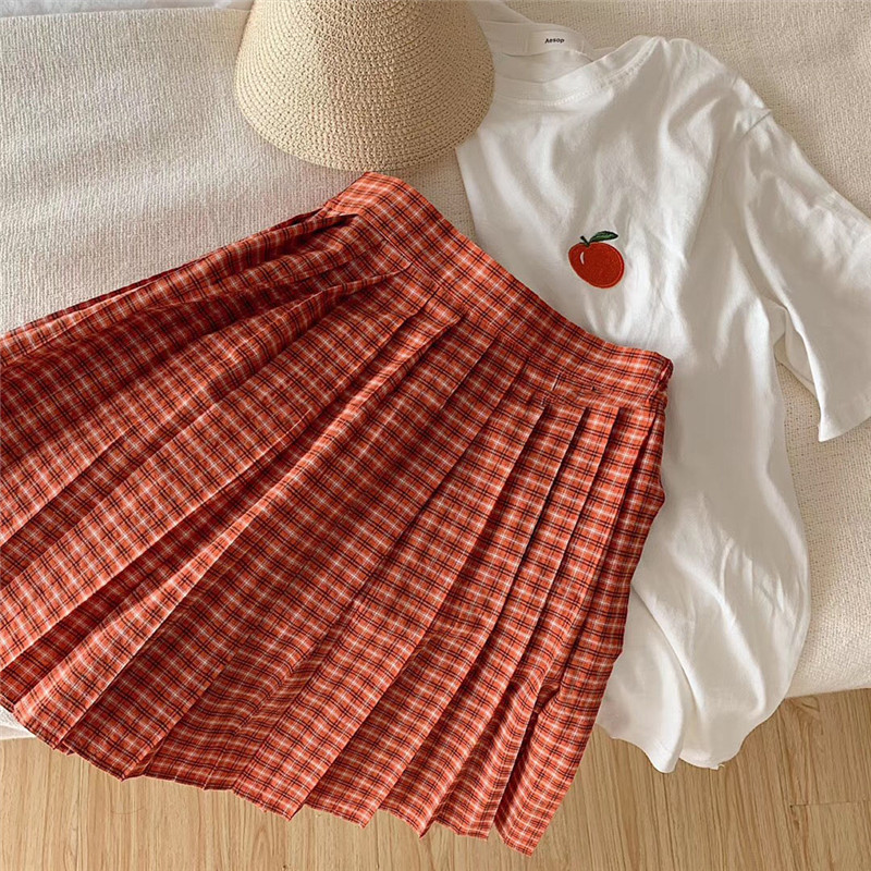 2019夏季新款韩版ins软妹A字高腰百褶格子短裙女夏日必备小裙子在类目 女装/女士精品, 半身裙中 - 来自Buy2taobao.com提供专业的淘宝代购服务