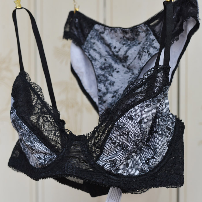 TJ1-2欧美内衣拼接蕾丝半透明文胸女超薄内衣
