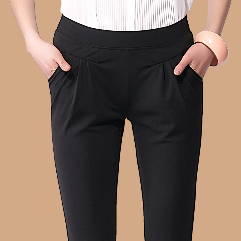 Shi Xian Li summer 2013 Korean new wave of tiny feet black Harlan pants women's pants long thin slacks pants