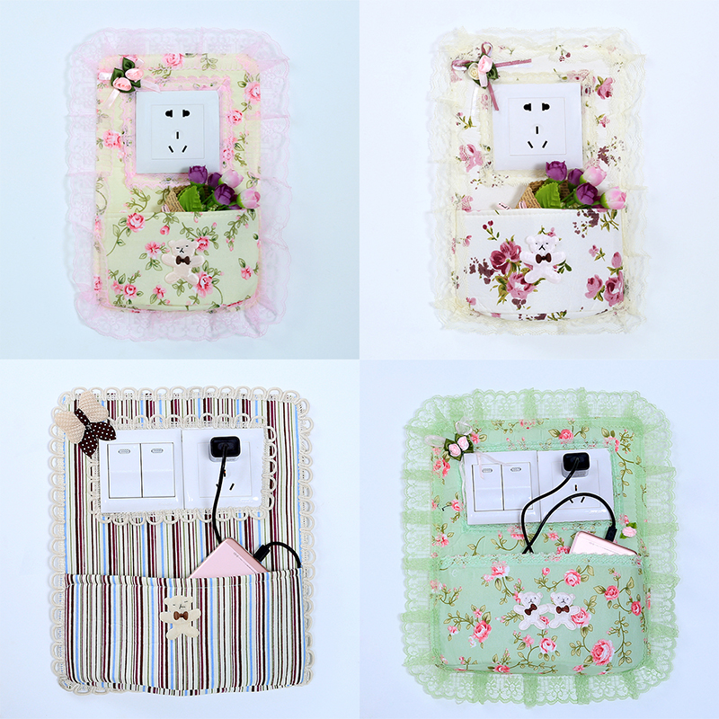 With pocket Switch Sticker Wall stickers smart cover Dual Switch mobile phone Power outlet Fabric art switch Storage pocketin the Home Fabric , Dust protection cover , Switch Cover category - from Buy2taobao.com to provide professional Taobao agent buy service