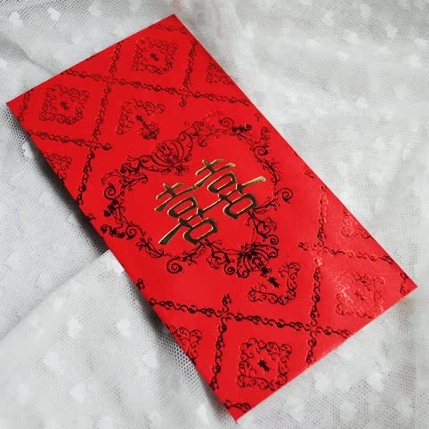 千缘爱 欧式花纹烫金囍百元红包 开门大红包 利是封 6个装 H822 千缘爱 欧式花纹烫金囍百元红包 开门大红包 利是封 6个装 H822
