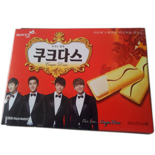  特价韩国食品进品零食CROWN 可拉奥/克拉奥奶油蛋卷夹心饼干144g