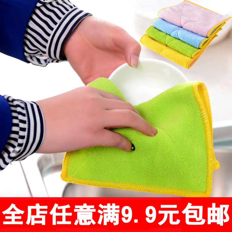 洗碗抹布雙面吸水不掉毛抹布 吸水廚房清潔加厚百潔布 洗碗巾抹布在類目 家庭/個人清潔工具, 家務/地板清潔用具, 百潔布中 - 來自Buy2taobao.com提供專業的淘寶代購服務