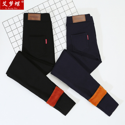 加绒打底裤女裤外穿大码保暖小脚秋冬季加厚高腰长裤韩版显瘦百搭