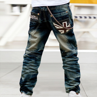  一贝皇城 秋秋新款 儿童牛仔裤 男 韩版 潮 童装牛仔长裤