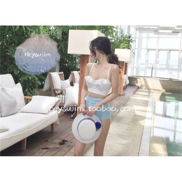 heyswim定制心水蓝女神钢托款 高腰复古小花边分体泳衣女在类目 运动/瑜伽/健身/球迷用品, 游泳, 分体泳衣中 - 来自Buy2taobao.com提供专业的淘宝代购服务