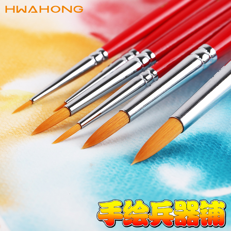 韩国HWAHON华虹短杆尼龙毛圆头勾线画笔 320|msdalam kategori Toy/bayi/teka-teki/blok bangunan/model, bekalan lukisan, berus/berus - dari Buy2taobao.com untuk memberikan perkhidmatan ejen Taobao profesional membeli