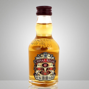  洋酒小酒版英国原装进口芝华士12年威士忌酒伴50ml玻璃瓶正品
