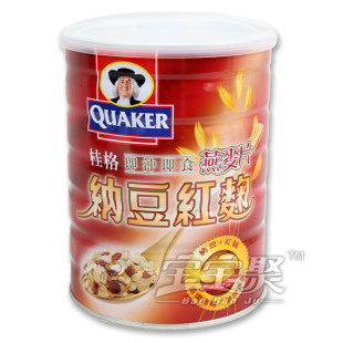  T特价台湾原装进口 桂格QUAKER 纳豆红曲燕麦片 营养即食麦片700G