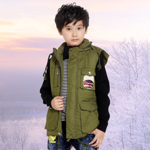  【包邮】冬装新款韩版男童棉保暖马甲儿童纯棉马夹背心5220