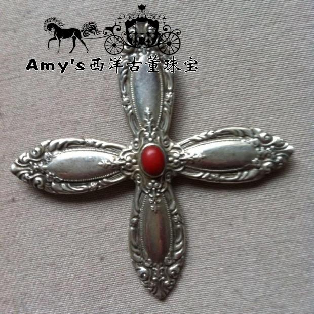 25 gram 925 Sterling Silver natural Organic gemstone U.S.A Big Towle cross Antique Pendant Western jewelryin the Accessories/Fashion Jewelry, Pendant/Pendant category - from Buy2taobao.com to provide professional Taobao agent buy service