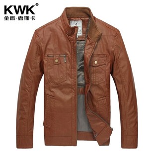 KWK新款正品皮衣机车男士男式皮衣外套男装韩版休闲pu皮衣