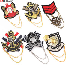 Ling of jewelry badge brooch Naval Air England College Wind performing custom wholesale Korean embroidery shoulder