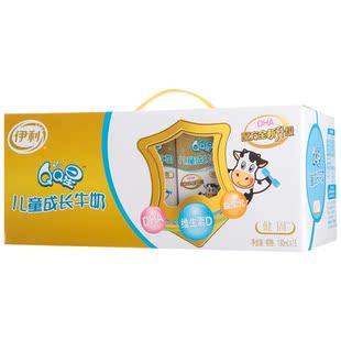  【天猫超市】伊利QQ星儿童成长牛奶 健固型 190ml*15包/提