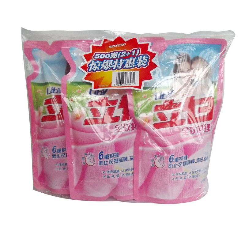 【天猫超市】立白 全效护理高浓度洗衣液 袋装 500ml*3/组合装