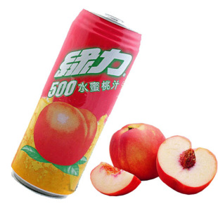  【天猫超市】台湾产 味丹 绿力500水蜜桃汁饮料490ml/听