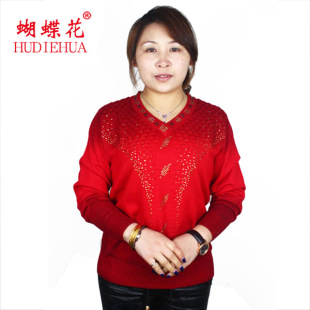  品牌正品 薄款羊毛衫妈妈装时尚新款中年女装春装中老年秋装大码