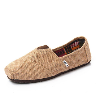  TOMS懒人鞋男一脚蹬帆布鞋夏 韩版麻绳草编单鞋男休闲鞋 潮男套鞋