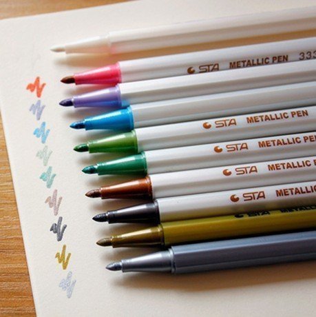 South Korea stationery diy Material Science Black card manual Metallic paint pen Color Splash Photo Costa sta Authenticityin the 3C Digital Accessories, Film Camera Accessories , Polaroid accessories and peripherals , Graffiti Pen category - from Buy2taobao.com to provide professional Taobao agent buy service