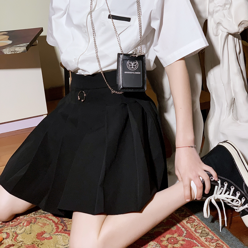 black Pleated skirt 2019 Summer style High waist skirt ins Ultra-fire skirt skirtin the Women's clothing/Boutique , Skirts category - from Buy2taobao.com to provide professional Taobao agent buy service
