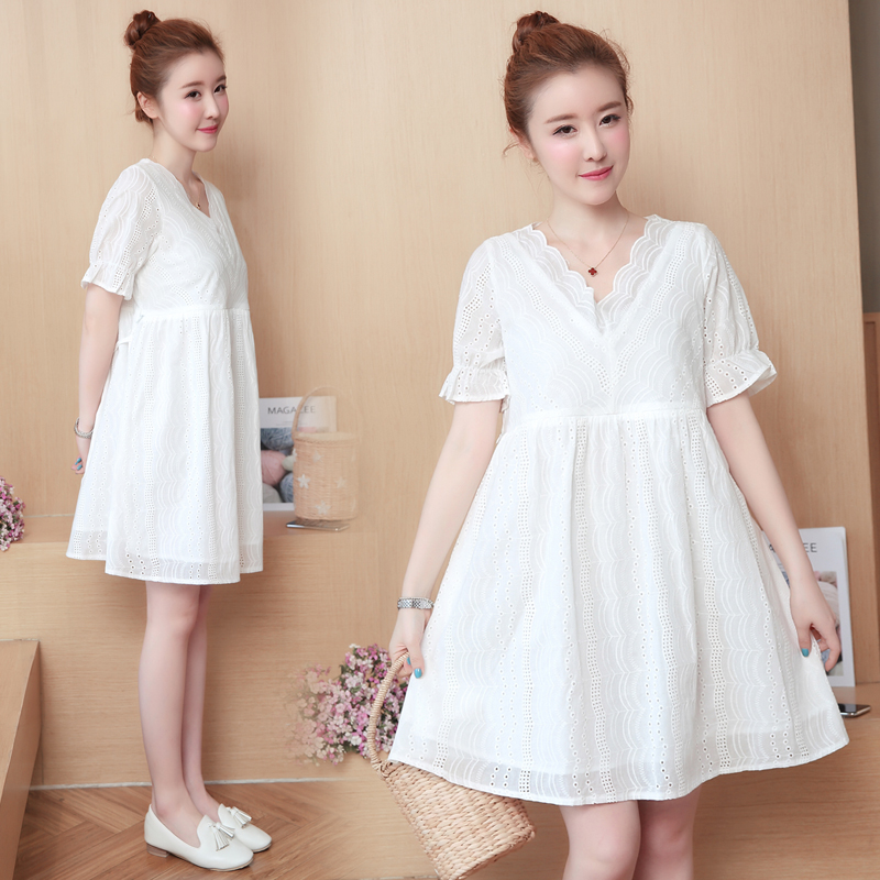 maternity dress Dress 2019 Summer wear new pattern Fashionable Short sleeved summer lactation nurse Mid length version pure cotton jacketin the Maternity/Maternal supplies/Nutrition , Maternity , Dress category - from Buy2taobao.com to provide professional Taobao agent buy service
