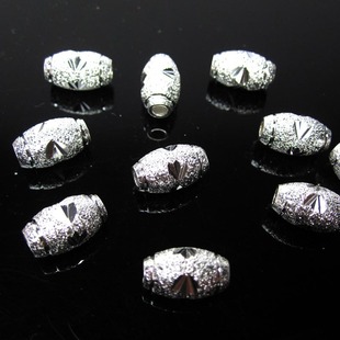  DIY手工纯银配件散珠转运珠 7*12MM925纯银路路通0.96克 假一罚百