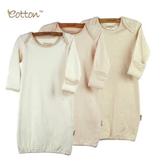  包邮eotton有机棉纯棉婴儿宝宝睡衣春夏款儿童内衣裤睡袍长袖睡袋