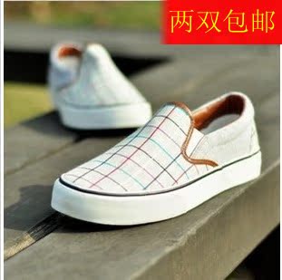  两双包邮 帆布鞋男 韩版潮男鞋 情侣板鞋男布鞋 男士休闲鞋