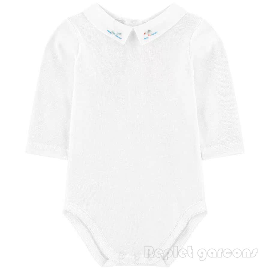 19 New summer spring Europe Agency purchase Children's clothing BONPOINT The boy Jumpsuit Doll collar long-sleeved whitein the Children/Baby/Family fitted , Jumpsuit/Climbing clothes/Romper category - from Buy2taobao.com to provide professional Taobao agent buy service